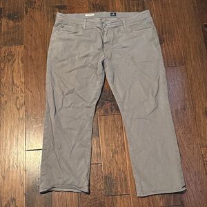Ag Adriano Goldschmied Gray Straight Leg Pants